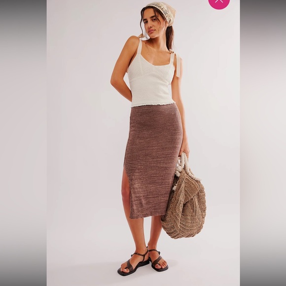 Free People Dresses & Skirts - Free People Golden Hour Midi Skirt